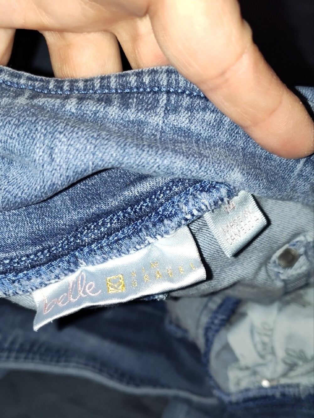 💲Free Belle by Kim Gravel Medium Blue Straight-Leg Pull-On Jeans Free With $15 - Picture 5 of 7